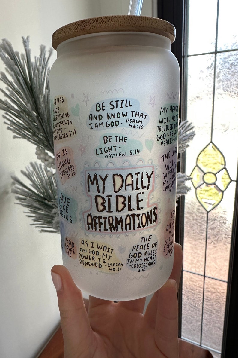 Bible Affirmation Tumbler My Daily Bible Affirmations Religious Tumbler 