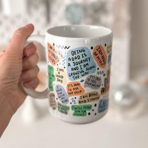 Dad Daily Affirmation coffee mug Giftful mug Best Dad Ever 15oz Ceramic Coffee cup Fathers Day Gifts for Dad Positive Cup Dad Birthday Gift