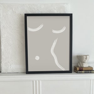 Posture II Framed Modern Art Print, Minimal Art Print, Abstract Art Print, Framed Art Print