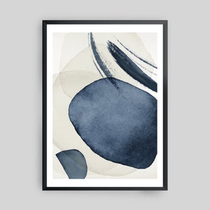 Azul III Framed Modern Art Print, Minimal Art Print, Abstract Art Print, Framed Art Print