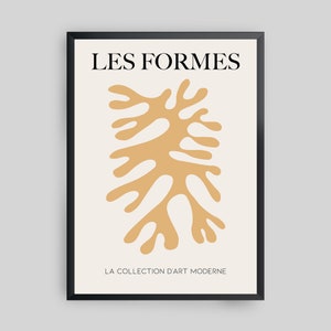 Les Formes III Framed Modern Art Print, Minimal Art Print, Abstract Art Print, Framed Art Print