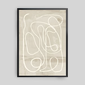 Irregularity Cream II Modern Art Print, Minimal Art Print, Abstract Art Print, Framed Art Print