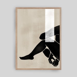 Modern Woman Neutral III Framed Modern Art Print, Minimal Art Print, Abstract Art Print, Framed Art Print