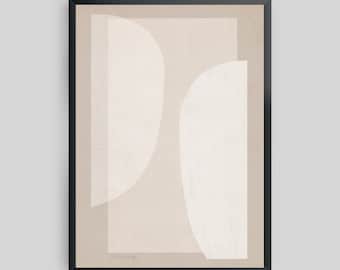 Half Moon Framed Modern Art Print, Minimal Art Print, Abstract Art Print, Framed Art Print