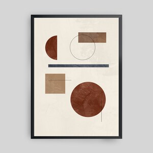 Division III Framed Modern Art Print, Minimal Art Print, Abstract Art Print, Framed Art Print