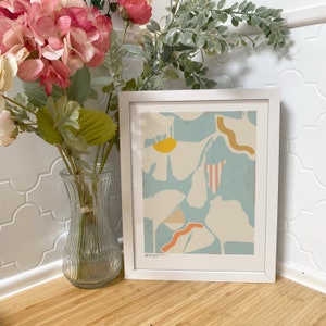 On a Sunny day Framed Modern Art Print, Minimal Art Print, Abstract Art Print, Framed Art Print