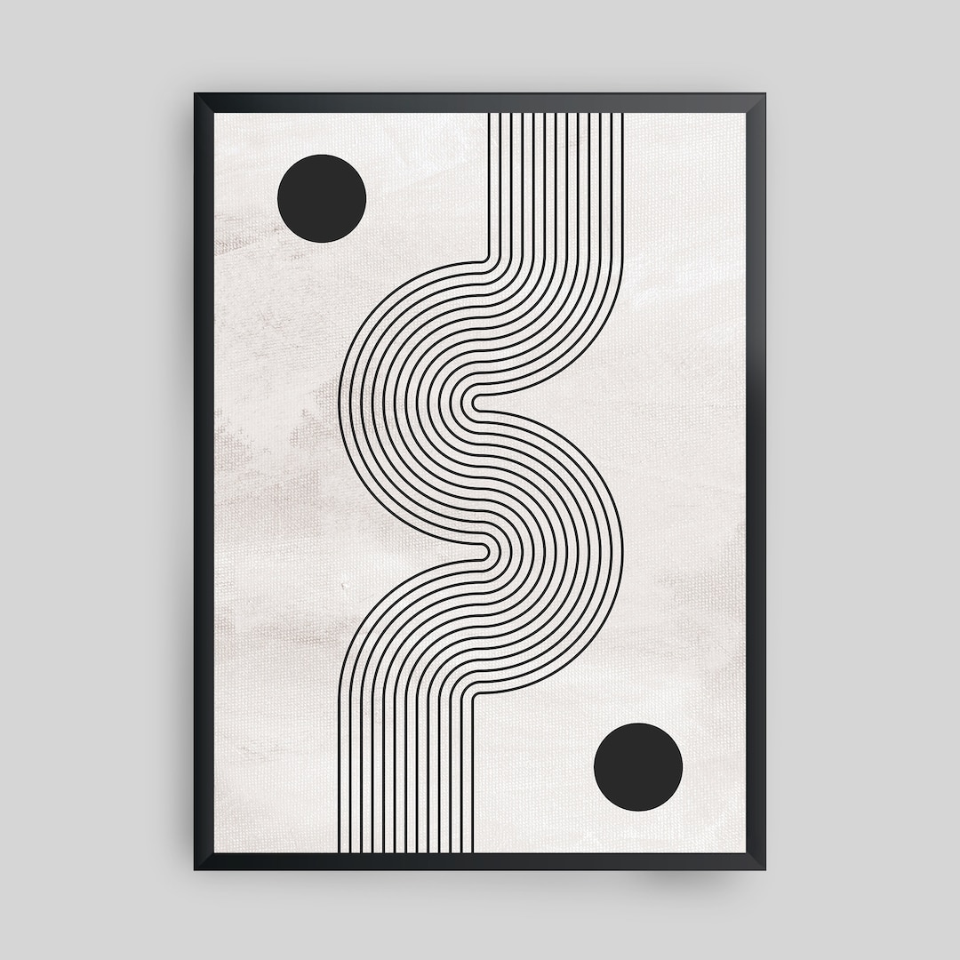 Borderline I Framed Modern Art Print Minimal Art Print Etsy