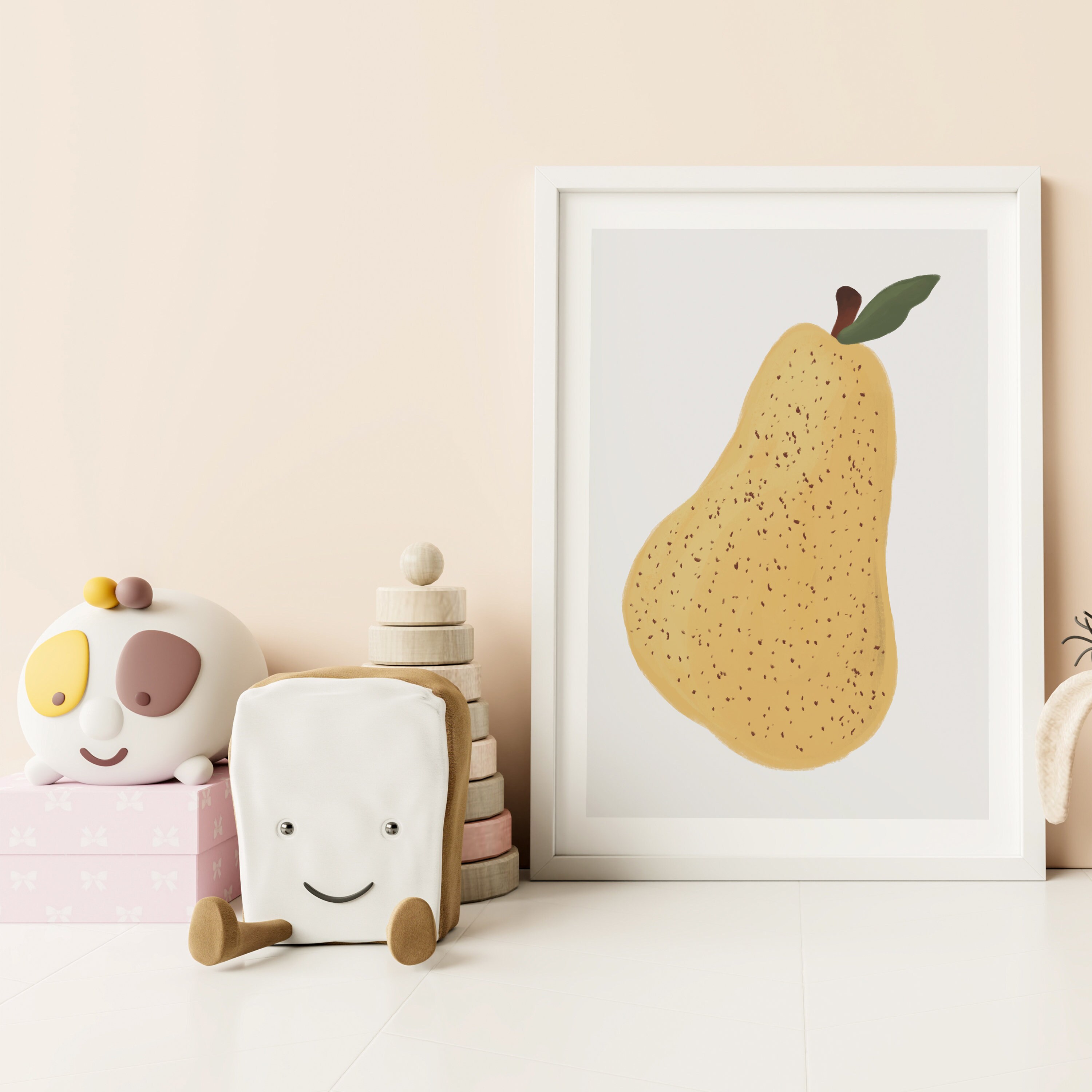 Nursery Framed Art Print Scandi Pear Scandinavian Etsy Canada