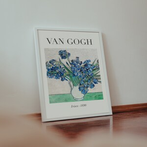 Irises, Van Gogh, Framed Modern Art Print, Minimal Art Print, Abstract Art Print, Framed Art Print