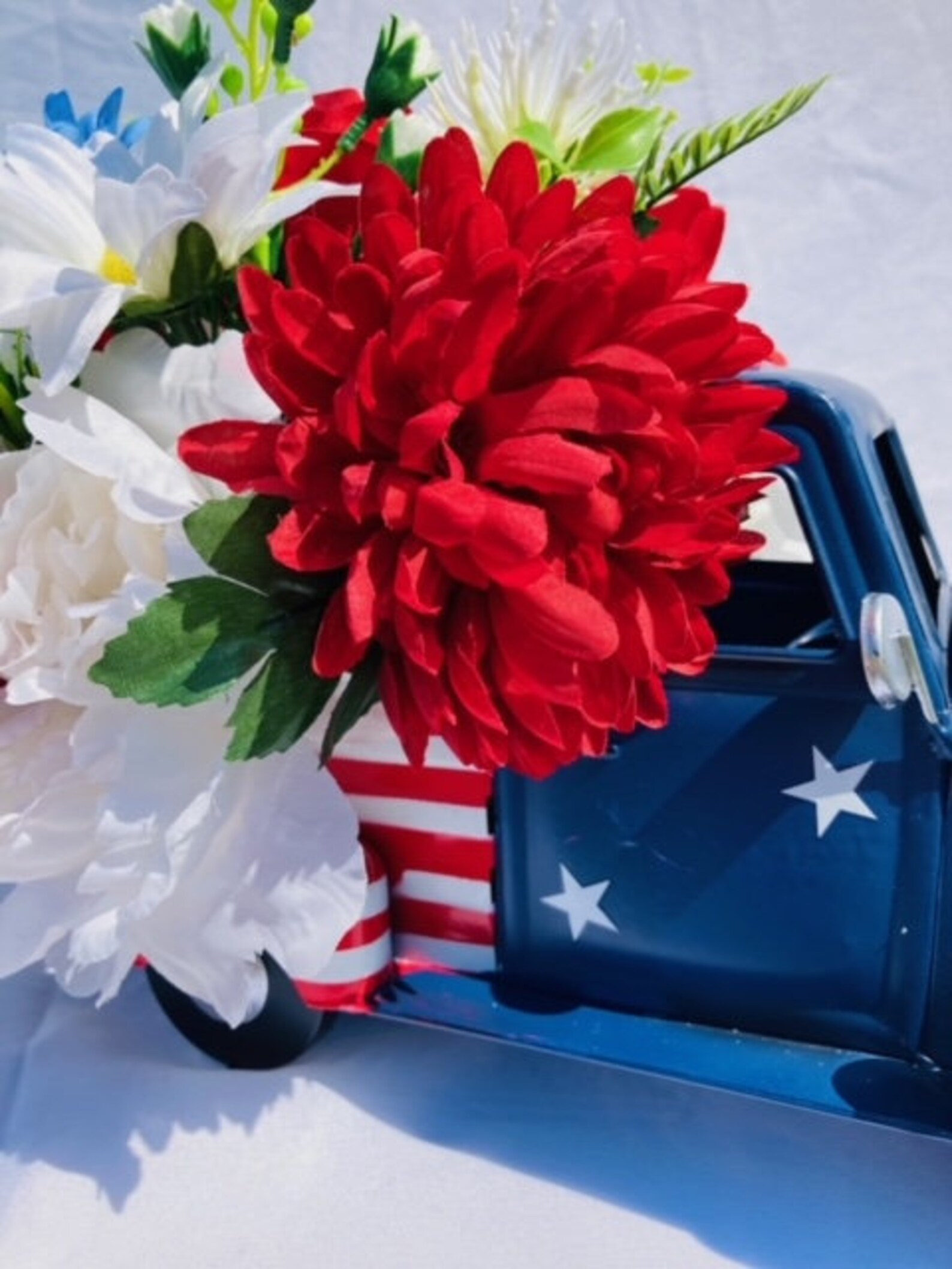 Flat headstone or grave marker flowers for Cemetery Etsy