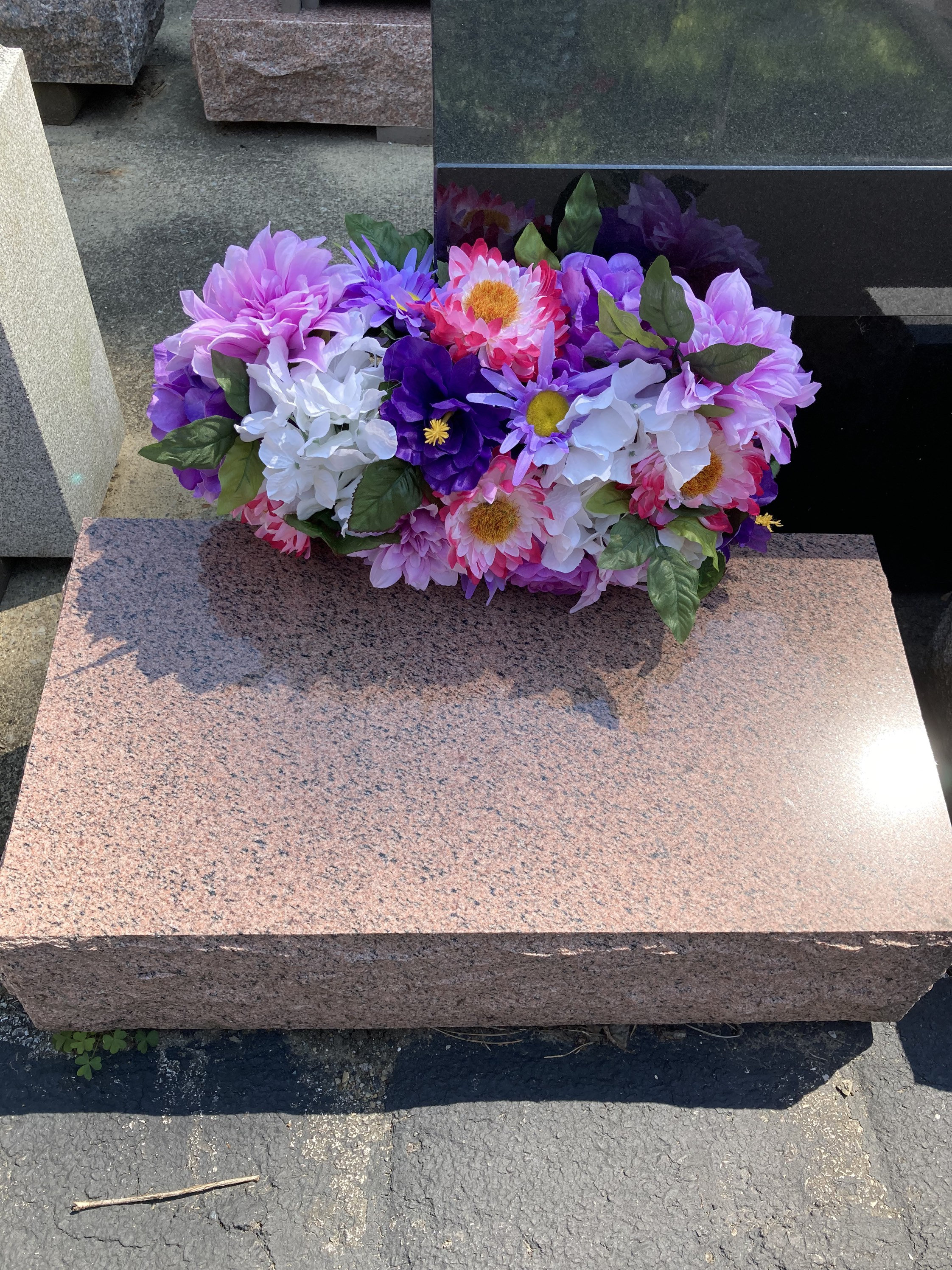 Flat Headstone Flower Arrangement for Cemetery Cemetery - Etsy