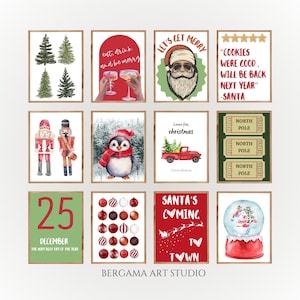 Set of 26 Christmas Gallery Holiday Prints, Classic Christmas Prints, Christmas Decor, Xmas Wall Art, Holiday Decor, Cozy Christmas Decor