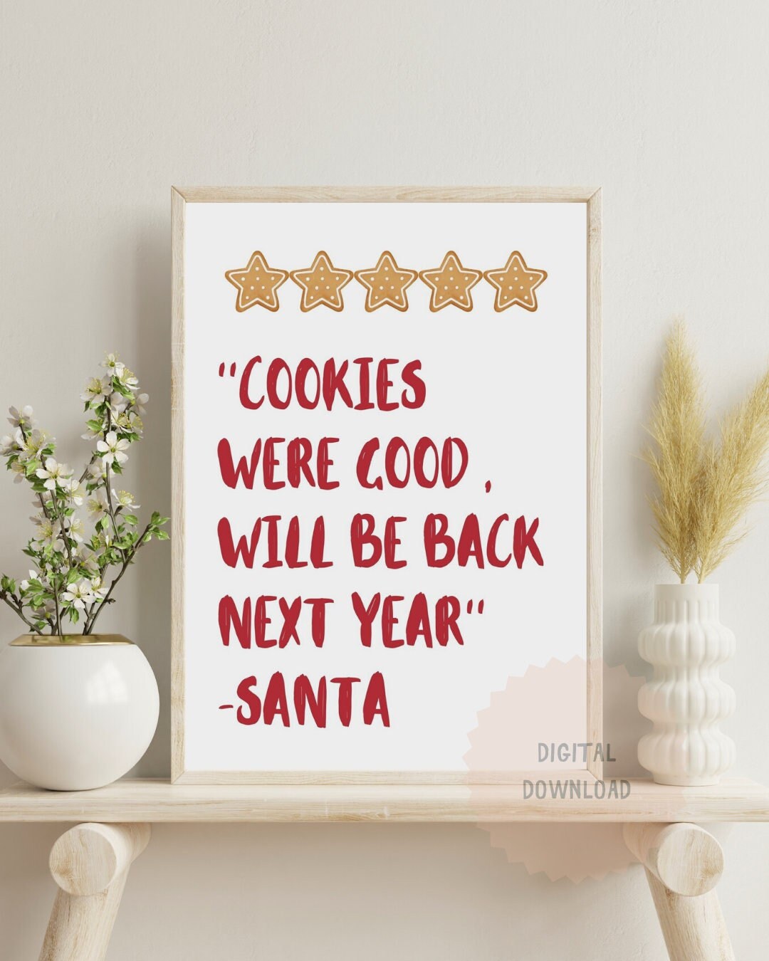 Santa Decor, Funny Christmas Decor, Christmas Print, Printable Wall Art