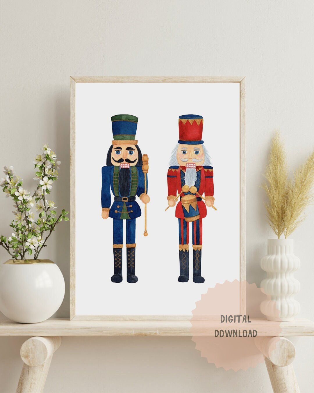 Christmas Print, Holiday Decor, Eclectic Christmas Decorations, Vintage