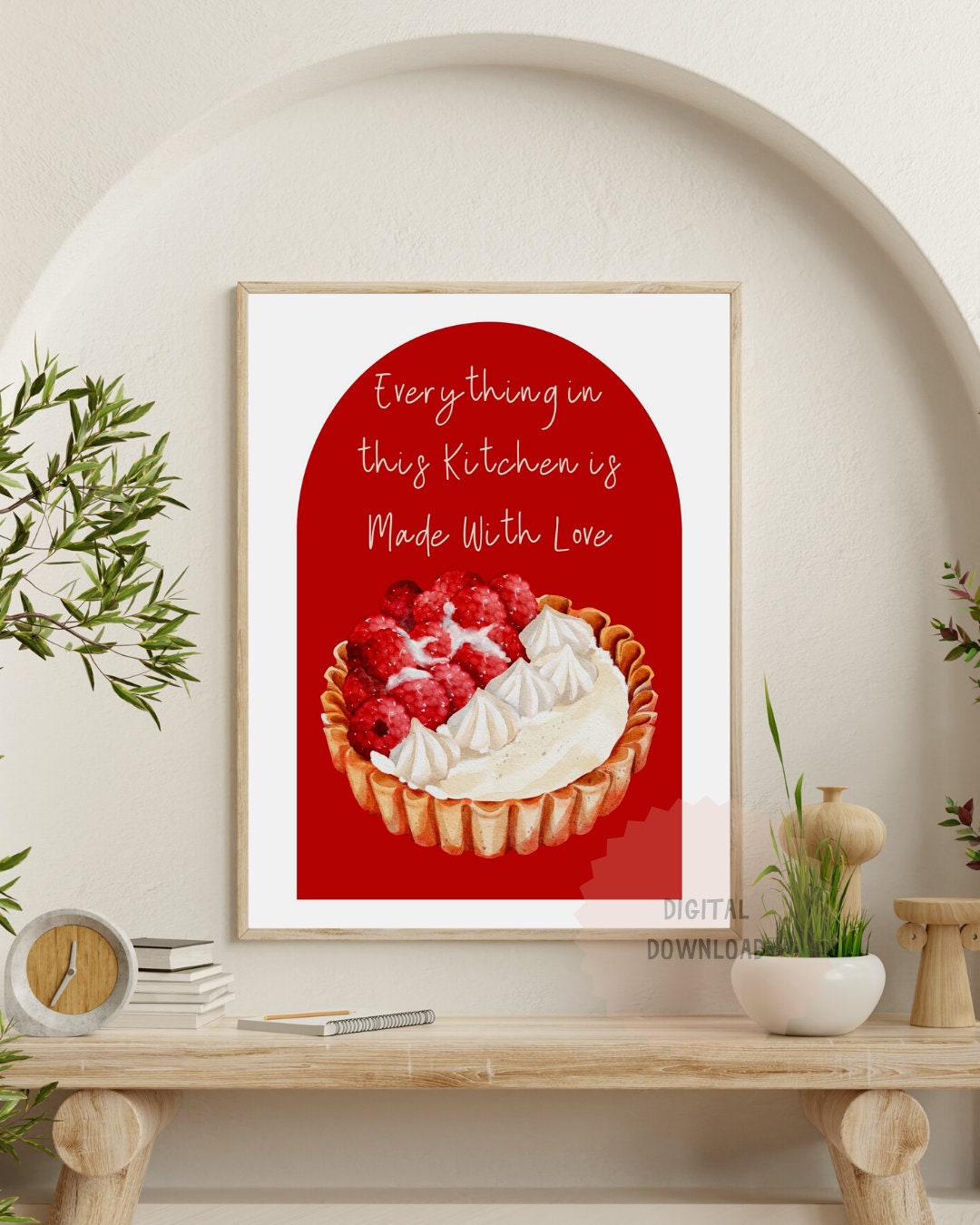 Aesthetic Kitchen Decor, Cute Cooking Art, Country Kitchen Wall Art