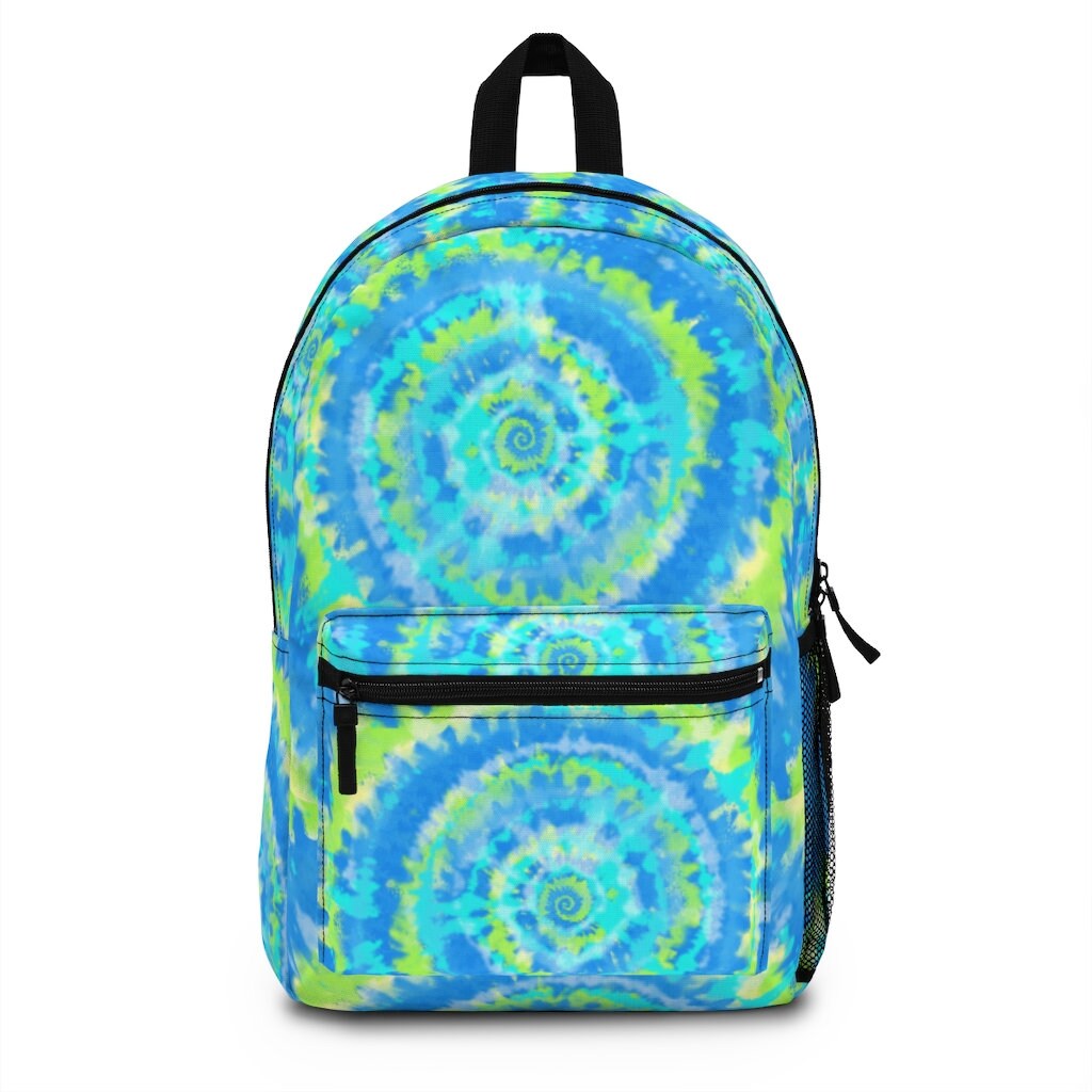 green tie dye backpack