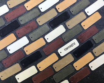 Namaste Tags | paper tag • gift tag • lokta paper • greeting • rustic • neutral • brown • black • yellow • off white • distressed ink [E009]