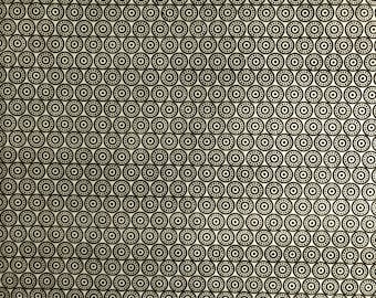 Nepali Lokta Paper | pattern paper • circles • dots • black • wrapping • bookbinding • scrapbooking • full sheet [HC-WR-62]