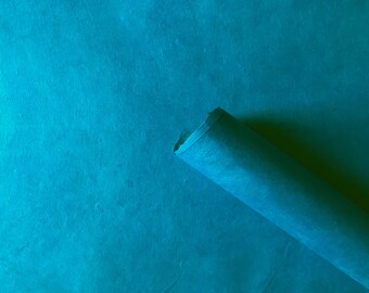 Nepali Lokta Paper | marine blue • full sheet • eco-friendly [HC028]