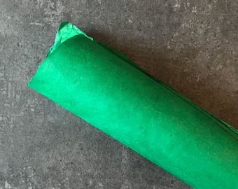 Nepali Lokta Paper | green • full sheet • handmade [HC019]