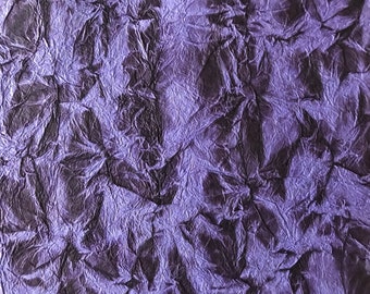 Nepali Lokta Paper | creased • wrinkled • purple • full sheet • 20 gsm • handmade [CR097]