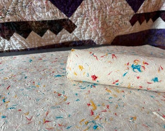 Nepali Lokta Paper | confetti • 5 colors to choose from • textured • full sheet • handmade [WR217]