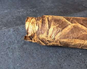 Nepali Lokta Paper | creased • wrinkled • ocher • full sheet • 20 gsm • sustainable [CR092]