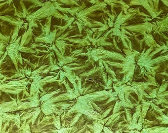 Nepali Lokta Paper | creased • wrinkled • green • full sheet • sustainable [CR095]