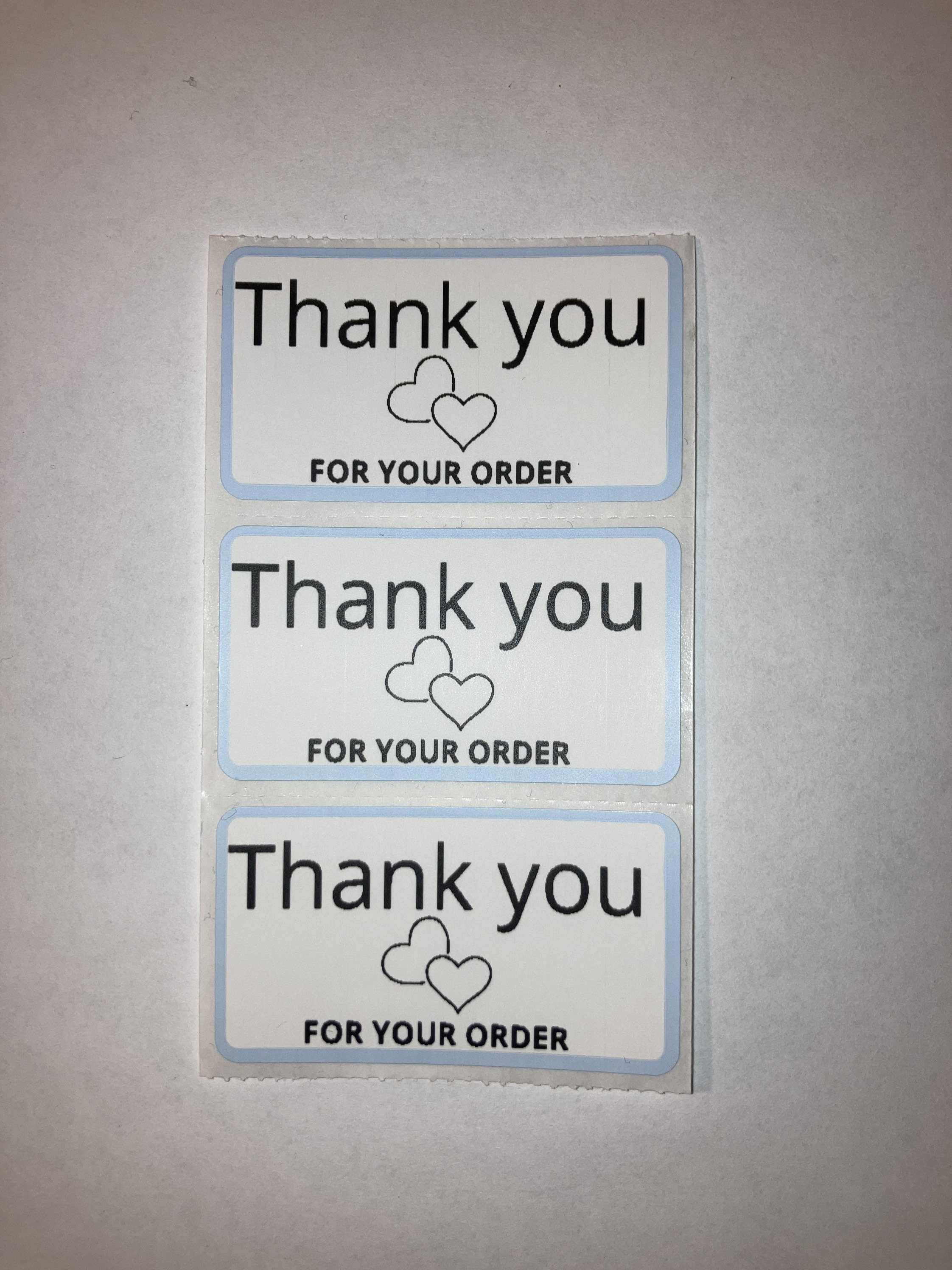 Thank You for Your Order Stickers, 2.25 X 1.25 Inch 