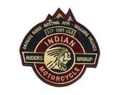 Indian Motorcycle Riders Group Emblem Iron on Badge