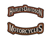 Harley Davidson Large Full Back Rocker Patch