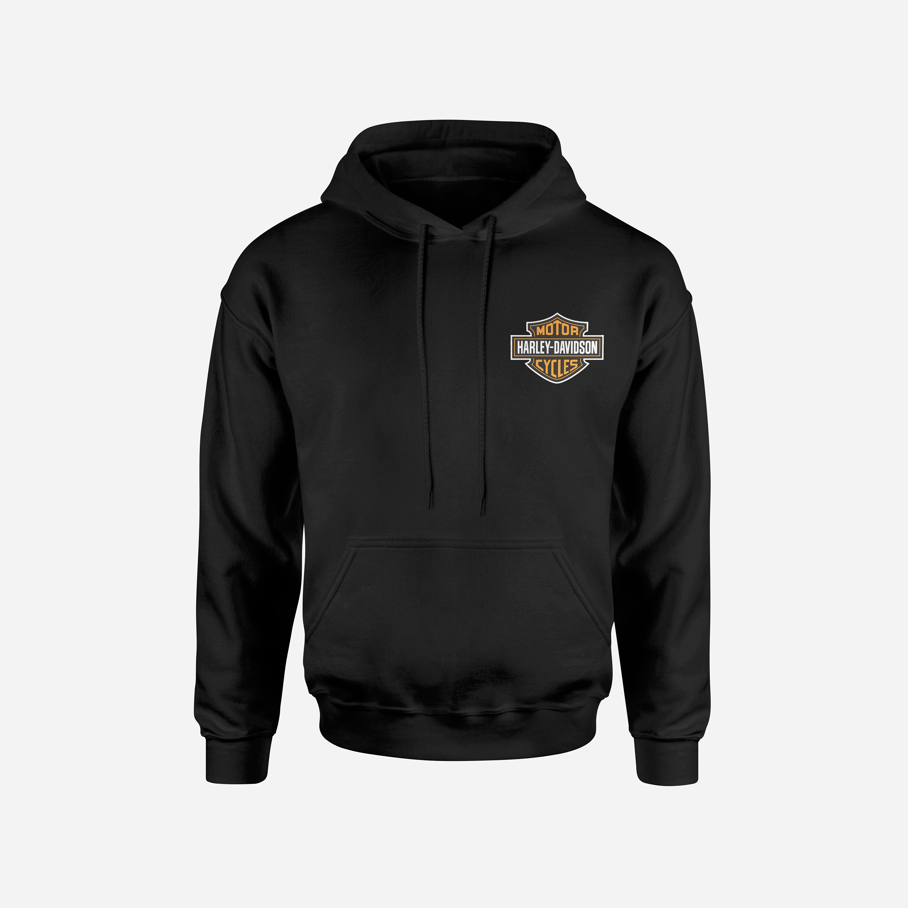 harley davidson black and orange hoodie