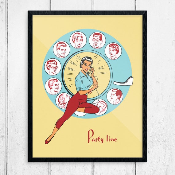 Party Line Print 11 x 14 | Etsy