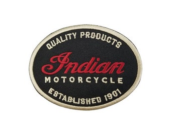 INDIAN MOTORCYCLE OVAL SEW OR IRON ON  PATCH 