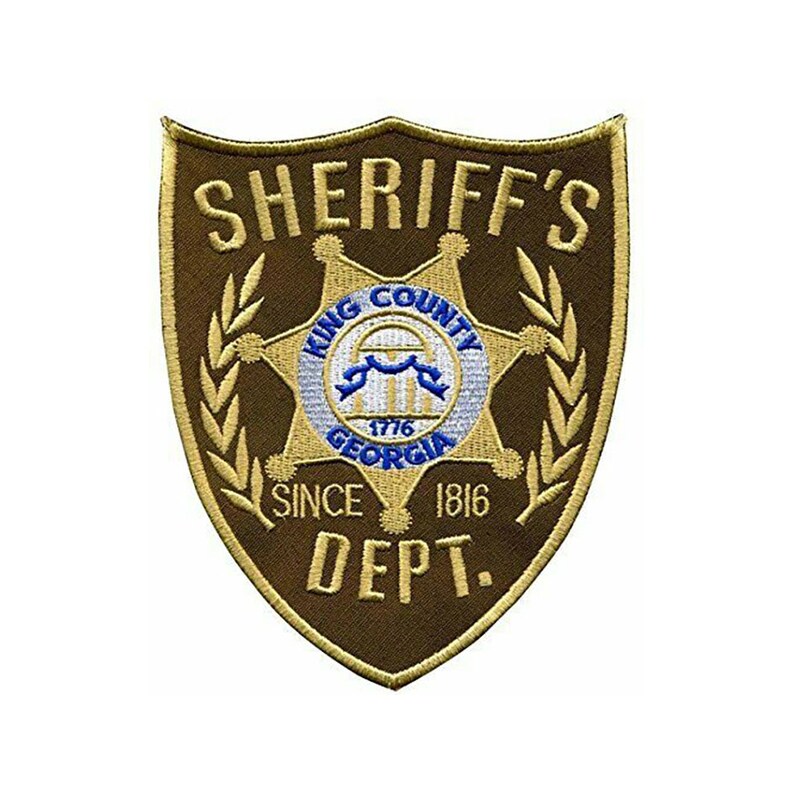 King County Walking Dead Sheriff's Iron on Badge Etsy