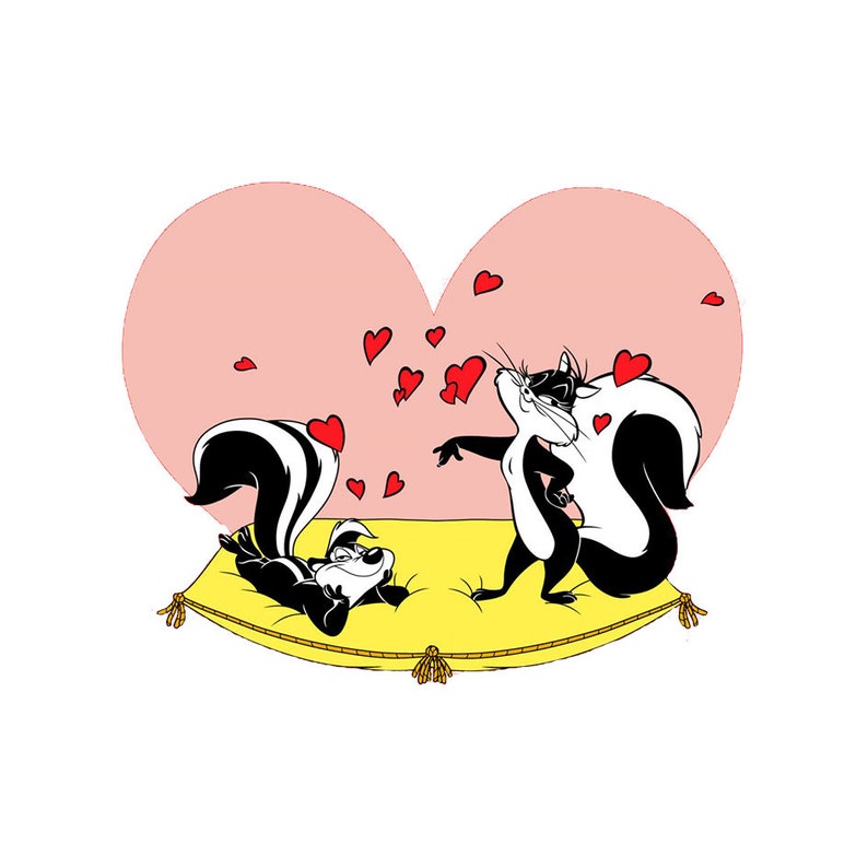 Pepe Le Pew and Penelope 5 Die Cut Decal