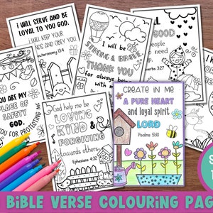 18 Bible Verse Colouring Pages for Kids | Printable Scripture Colouring Pages |  Christian Kids Colouring Pages