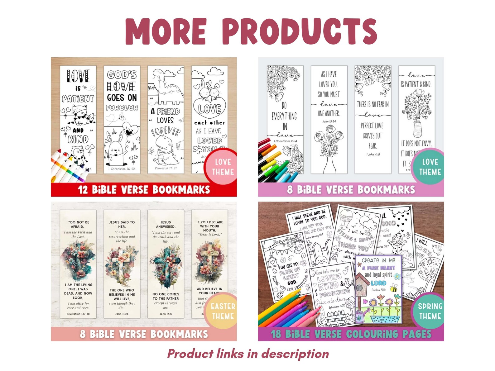 Bible Verse Bookmarks Printable Love Bookmarks Valentine Scripture ...