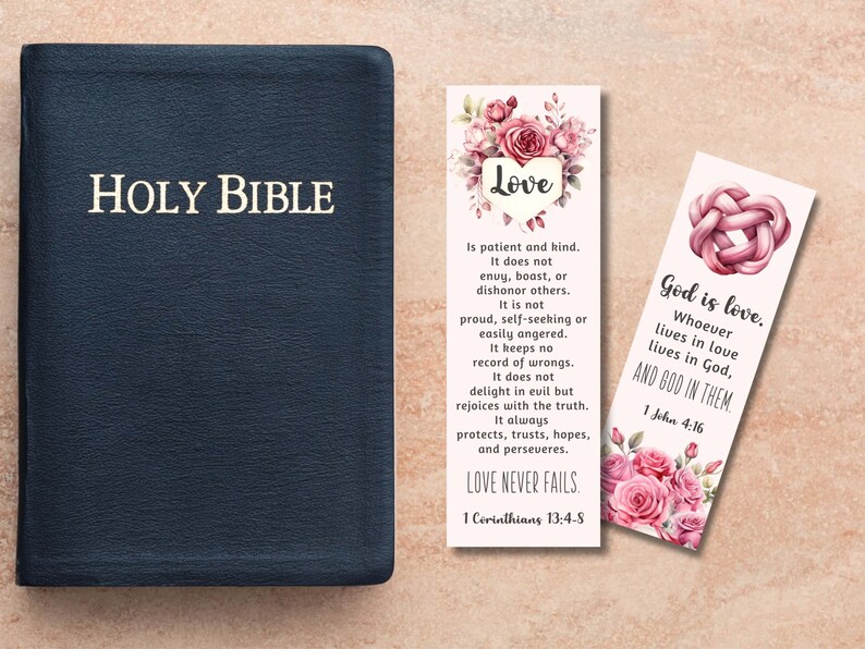 Bible Verse Bookmarks | Printable Love Bookmarks | Valentine Scripture ...
