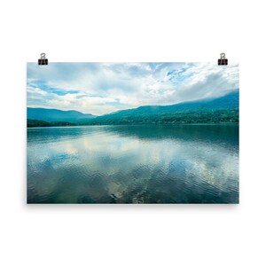 Hudson River, New York, Landscape, Cloudy Sky, Mountains, River, Unframed Poster