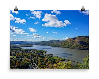 Aerial view of Cold Spring, NY and Hudson River, Unframed Print, Hudson Valley New York, High Quality Poster