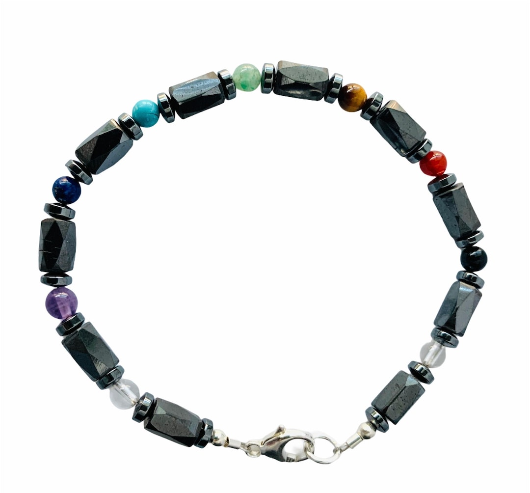 Hematite Chakra Balance Bracelet for Women Men,meditation Yoga