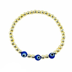 Gold round evil eye bracelet,Nazar Boncuğu,Nazar Bracelet,Pulsera Mal de Ojo Turco Bracelet, girlfriend Gift  Amulet,Protection Jewelry