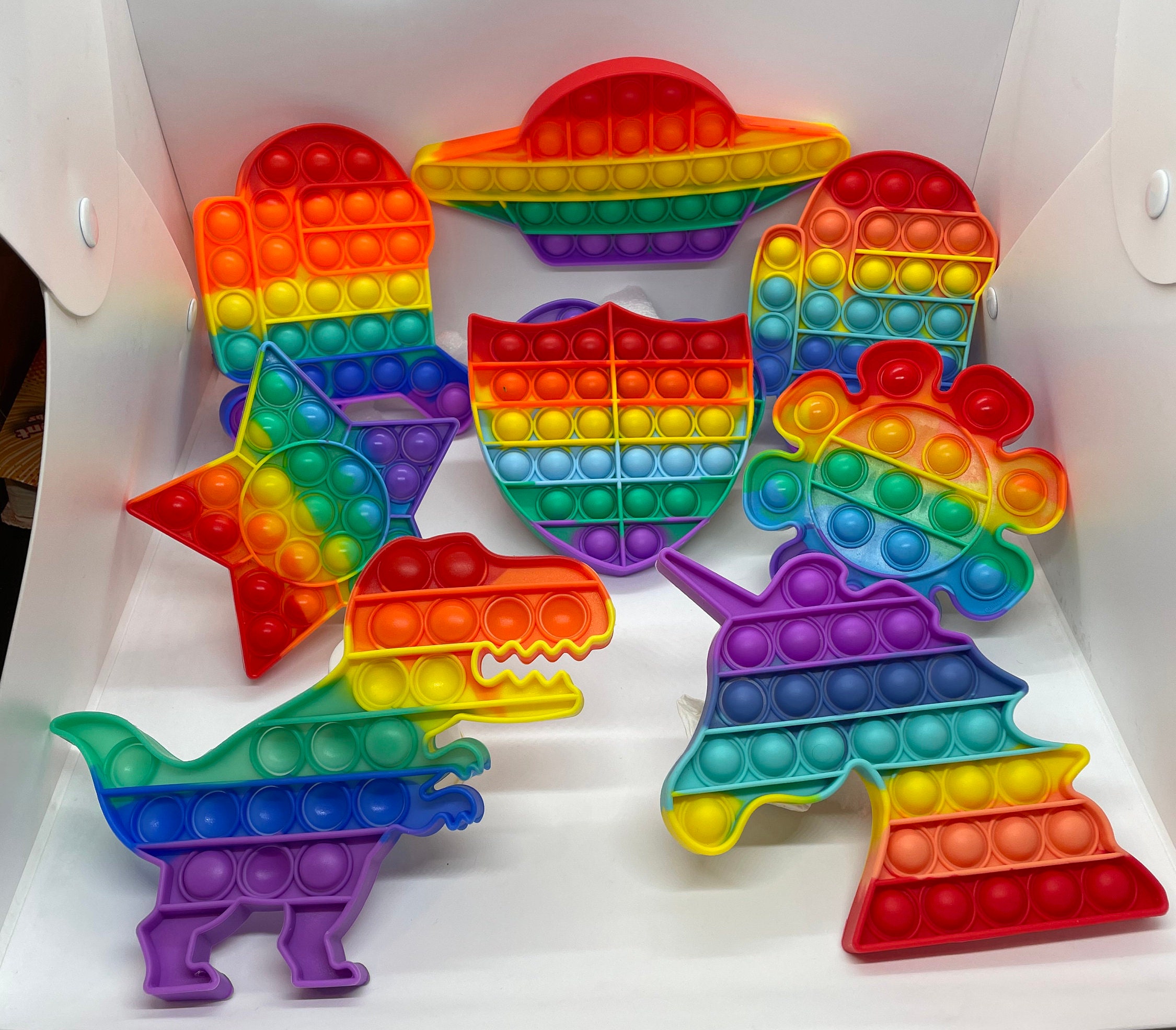 Among us fidget pop it stress reliever sensory toy multi color Etsy