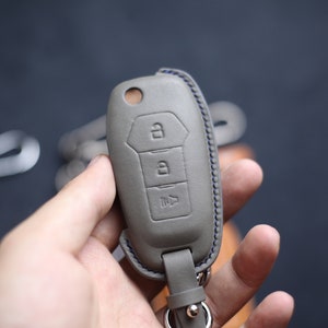 Per Bronco Maverick Flip Key 3 4 pulsanti Custodia in pelle per portachiavi per Escape Ranger F-150 F-250 F-350 F-450 F-550 Supporto per chiave remota senza fili