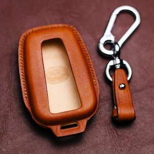 Leather Key Fob Cover For Trd 2 3 4 Buttons RAV4 Cross Camry 70 CHR Corolla RAV RAV150 Avalon Prado Prius Car Accessories 4Runner Rav 4