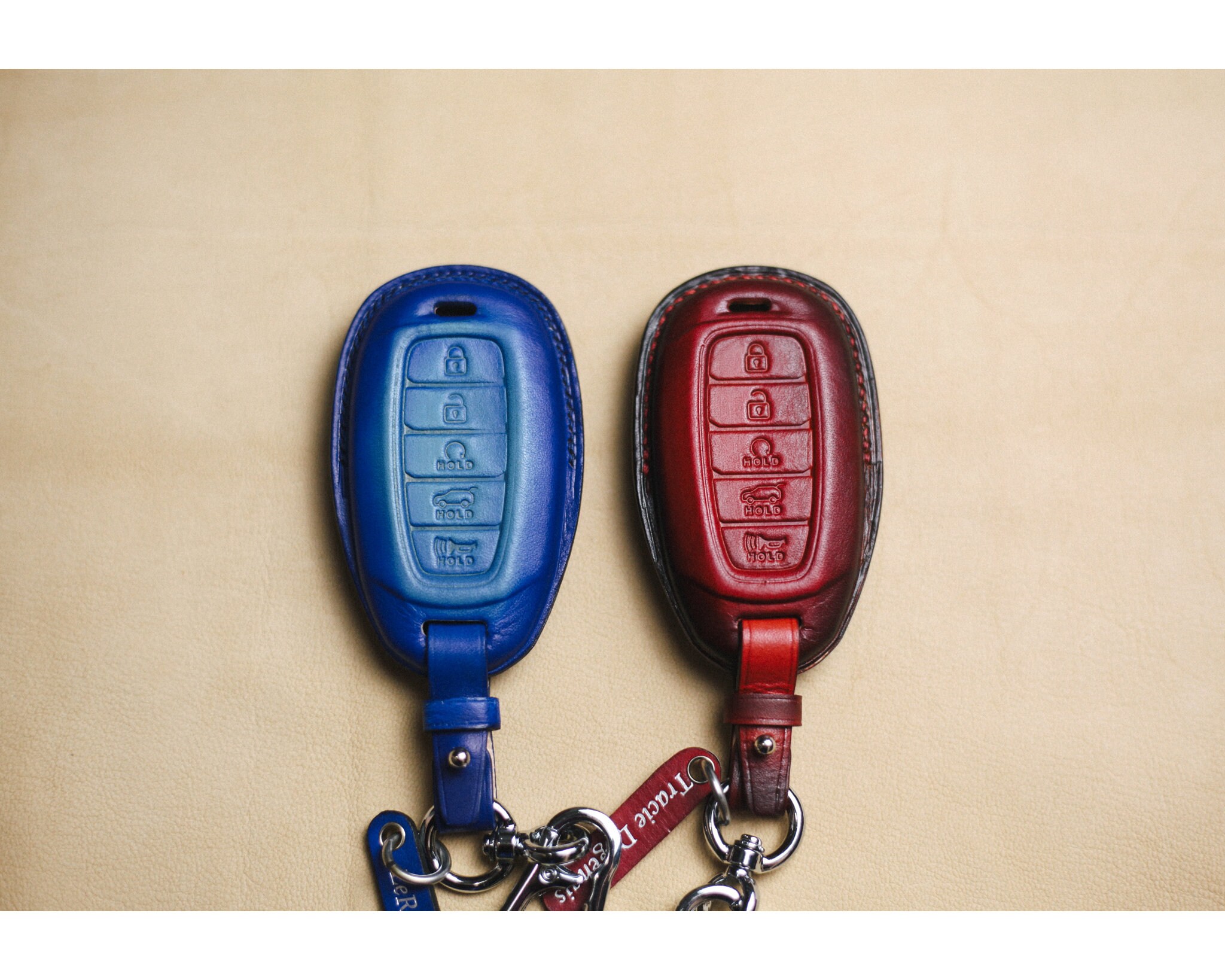 Hyundai Series [3] Key Fob Cover Premium Leather Keyless Remote Car Ke –  Leather Brut