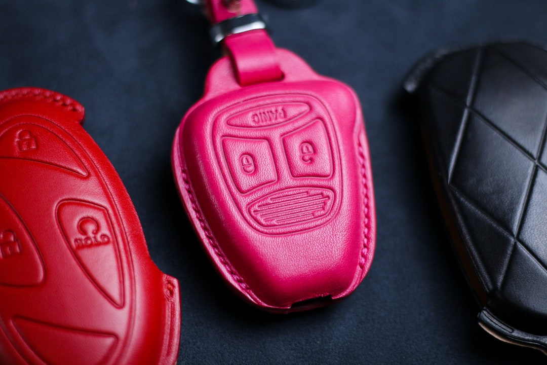 Leather 3 Buttons Remote Car Key Shell Cover For Chrysler 300 Aspen For Dodge Da - Foto 11