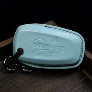 Leather Key Cover For 2023 Bronco Key Fob Case with 3 4 5 Button Case Keychain 2022-2024 Bronco Sport Remote Keyless Case Bronco Accessories