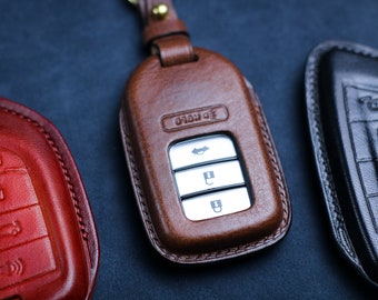 Key Fob Cover Holder fit for Hondaa Odyssey, Clarity, Accord, Civic CR-V, Crv, Pilot EX EX-L, Passport, Insight Hybrid Personalized keychain